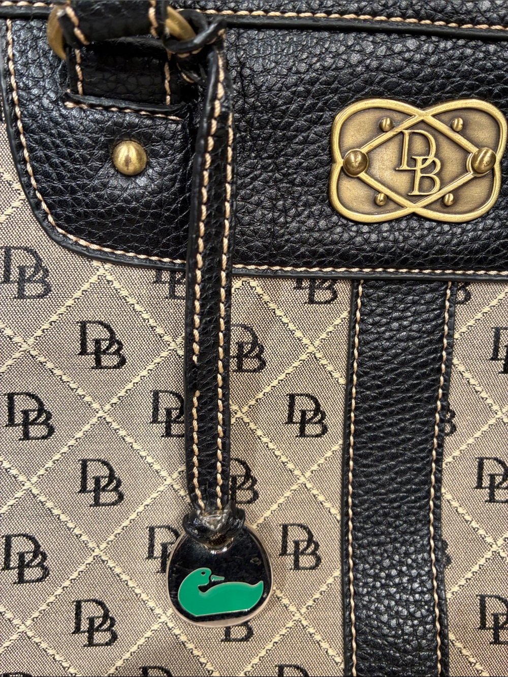 Dooney  and Burke Fabric and Leather Purse - Picture 12 of 13